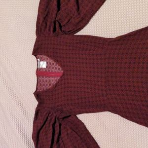 Earthbound Trading Co. burgundy maxi dress